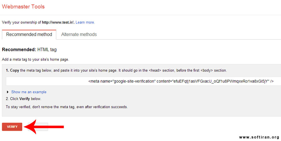 Sign in to Webmaster Tools