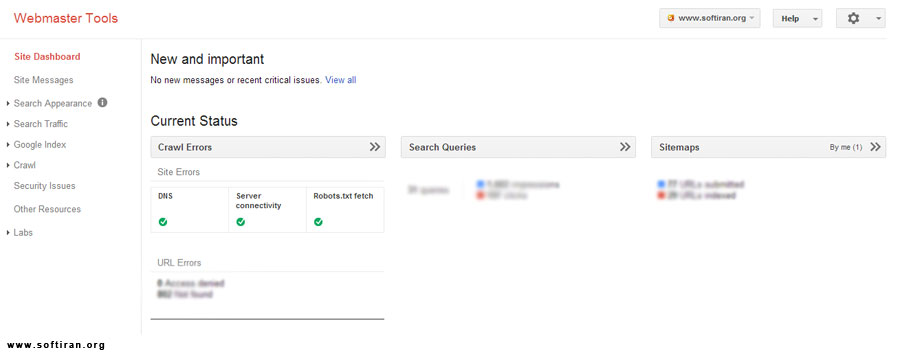 Sign in to Webmaster Tools