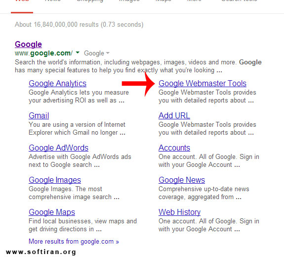 Sign in to Webmaster Tools